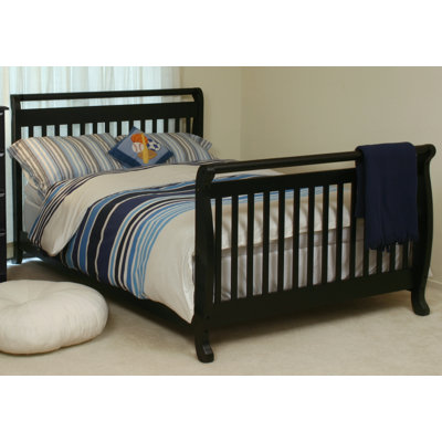DaVinci Emily 4-in-1 Convertible Crib with Toddler Rail in Ebony Black