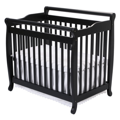 DaVinci Emily Mini 2-in-1 Convertible Crib in Ebony Black