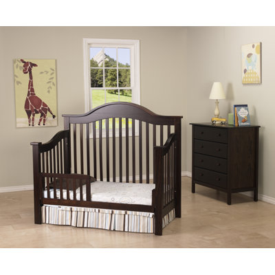 DaVinci Jayden Two Piece Convertible Crib Set with Toddler Rail in Espresso