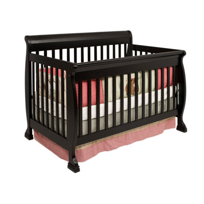 DaVinci Kalani Three Piece Convertible Crib Nursery Set with Toddler Rail in Cherry