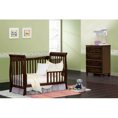 DaVinci Reagan Three Piece Convertible Crib Nursery Set with Toddler Rail in Coffee