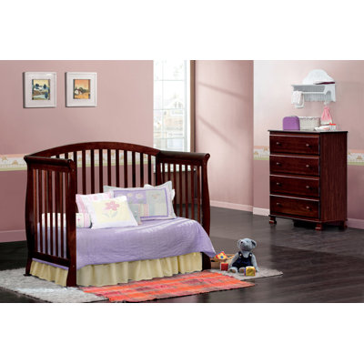 DaVinci Thompson Two Piece Convertible Crib Set with Toddler Rail in Coffee