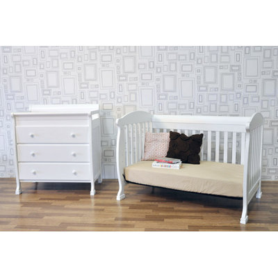 DaVinci Jacob 4-in-1 Convertible Crib with Toddler Rails in White