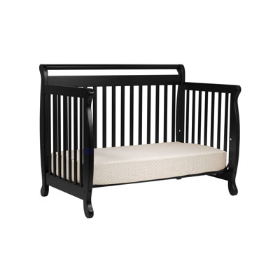 DaVinci Emily 4-in-1 Convertible Crib with Toddler Rail in Ebony Black