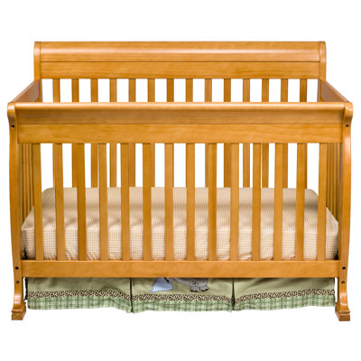 DaVinci Kalani Two Piece Convertible Crib Set with Toddler Rail in Honey Oak