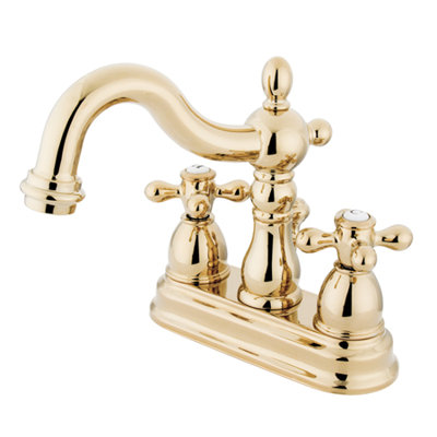 Elements of Design Heritage Centerset Bathroom Faucet with Double Cross Handles
