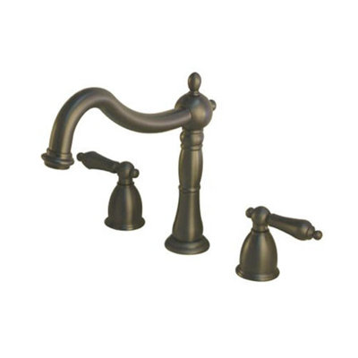 Elements of Design Heritage Widespread Bathroom Faucet with Double Lever Handles