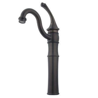 Elements of Design Single Hole Vessel Sink Faucet with Plate And Metal Lever Handle