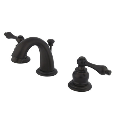 Elements of Design Mini Widespread Bathroom Faucet with Double Lever Handles