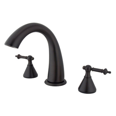 Elements of Design Double Handle Deck Mount Roman Tub Faucet Trim Templeton Lever Handle