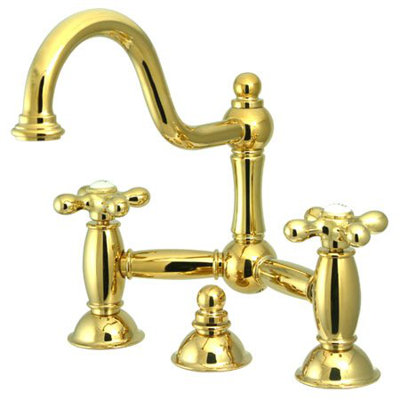 Elements of Design Cevterset Bathroom Faucet with Double Cross Handles