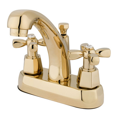 Elements of Design Centerset Bathroom Faucet with Double Cross Handles
