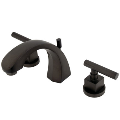 Elements of Design Widespread Bathroom Faucet with Double Lever Handles