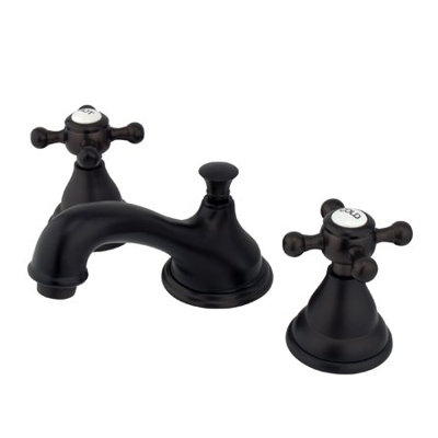 Elements of Design Widespread Bathroom Faucet with Double Buckingham Cross Handles