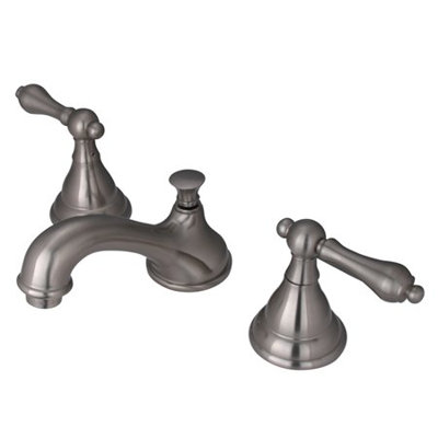 Elements of Design Widespread Bathroom Faucet with Double Metal Lever Handles