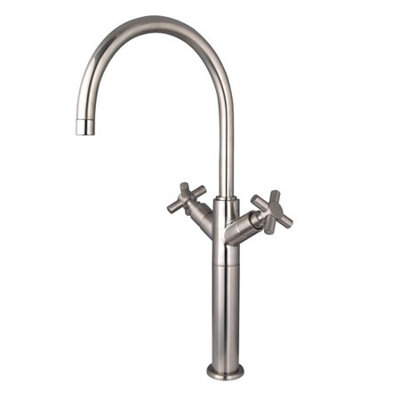 Elements of Design Vilbosch Single Hole Bathroom Sink Faucet with Double Cross Handles