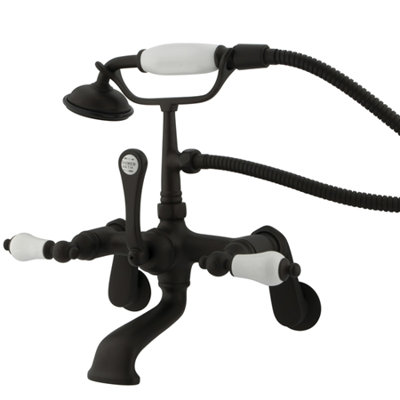 Elements of Design Hot Springs Double Handle Wall Mount Clawfoot Tub Faucet Trim