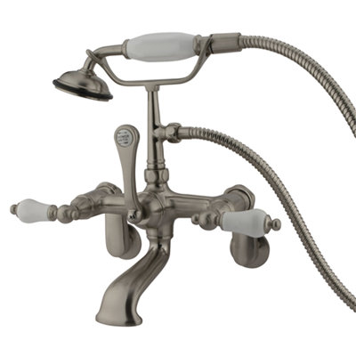 Elements of Design Hot Springs Double Handle Wall Mount Clawfoot Tub Faucet Trim