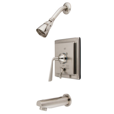 Elements of Design Silver Sage Single Handle Tub and Shower Faucet with Diverter
