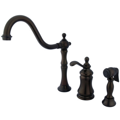 Elements of Design Templeton Single Handle Widespread Kitchen Faucet with Side Sprayer