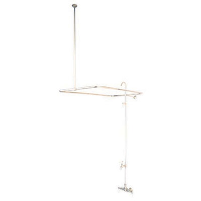 Elements of Design Vintage Volume Control Tub and Shower System with Porcelain Lever Handles