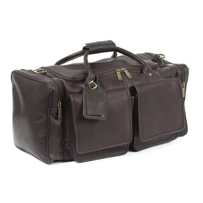 Claire Chase Hampton's 23" Leather Carry-On Duffel