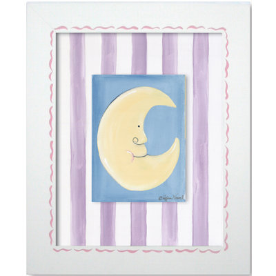 Doodlefish Moon and Star Moon Framed Giclee Wall Art