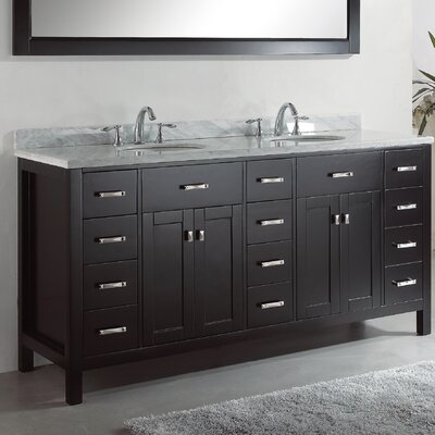 Bathroom Double Sink Vanity on Virtu Caroline Parkway 71 9  Double Sink Bathroom Vanity Set   Wayfair