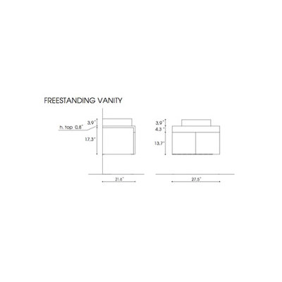 Iotti by Nameeks Concept One 55" Bathroom Vanity Set