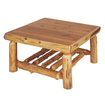 Traditional Cedar Log Coffee Table