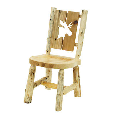Fireside Lodge Cedar Counter Height Cut-Out Log Side Chair