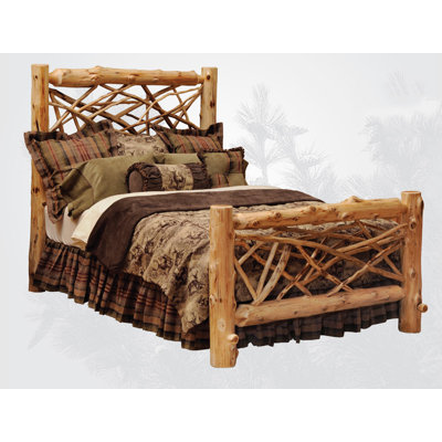 Fireside Lodge Traditional Cedar Log Slat Bedroom Collection