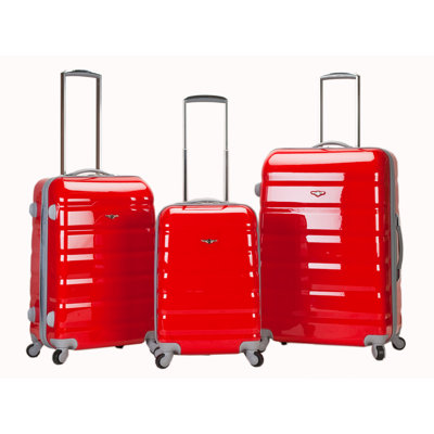 Rockland Atlantis 3 Piece Polycarbonate/ABS Luggage Set