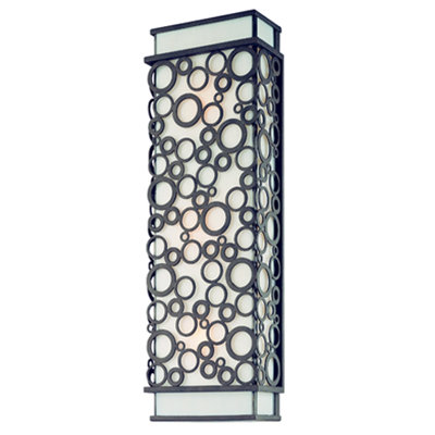 Aqua Wall Lantern in French Iron