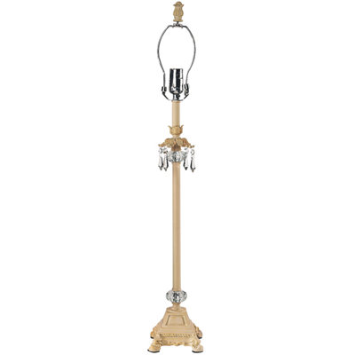 Jubilee Collection Large Crystal Dangle Lamp Base with Optional Shade