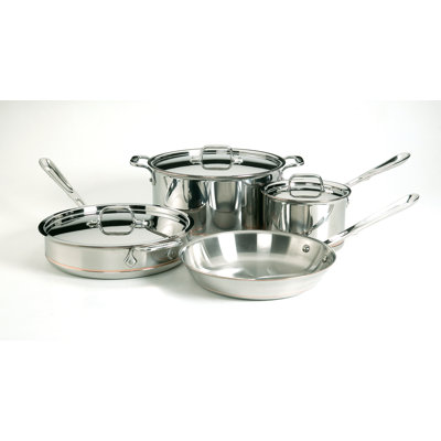 Copper-Core 5-Ply 7-Piece Cookware Set