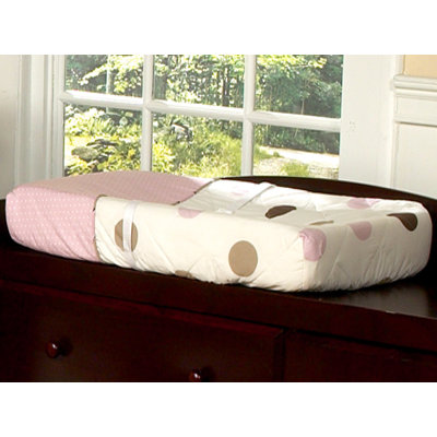 Sweet Jojo Designs Mod Dots Pink Collection Changing Pad Cover 