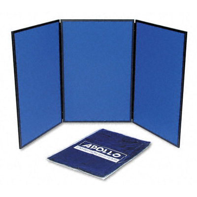 Quartet&reg; ShowIt Three-Panel Display System with Black PVC Frame