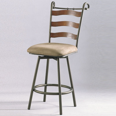 Chintaly Imports 26" Swivel Counter Stool with Ladder Back