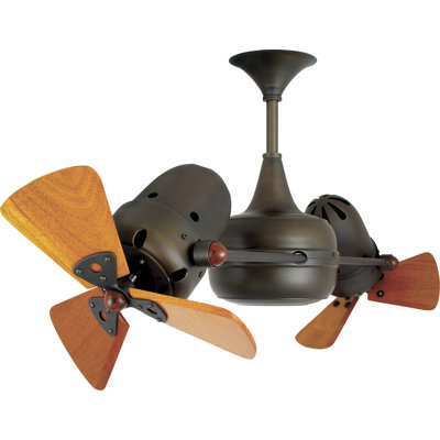 Matthews Fan Company 36" Duplo Dinamico 3 Wooden Blade Rotational Ceiling Fan