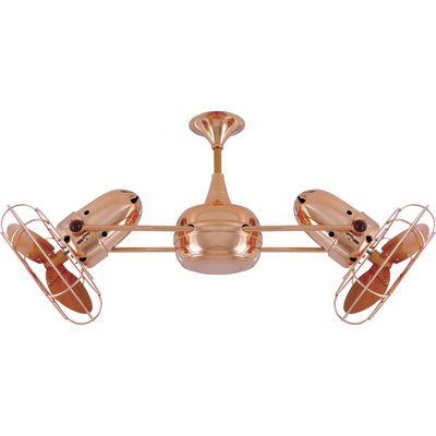 Matthews Fan Company 36" Duplo Dinamico 3 Wooden Blade Rotational Ceiling Fan