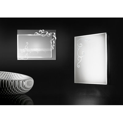 Touch Design Curly Square Mirror Wall Lamp