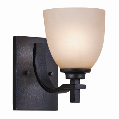 Hampden One Light Wall Sconce in Dark Natural Iron