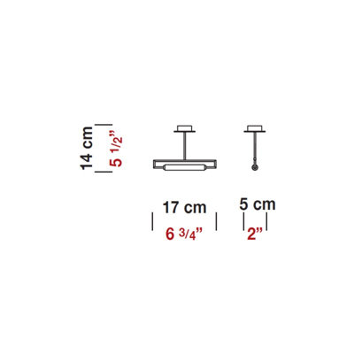 Zaneen Lighting Glim Mini 1 Light Semi Flush