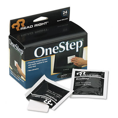 Advantus Corp. Read Right Onestep Screen Cleaner, 5 X 5, 24/Box