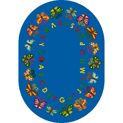 Joy Carpets Educational Butterfly Delight Kids Rug