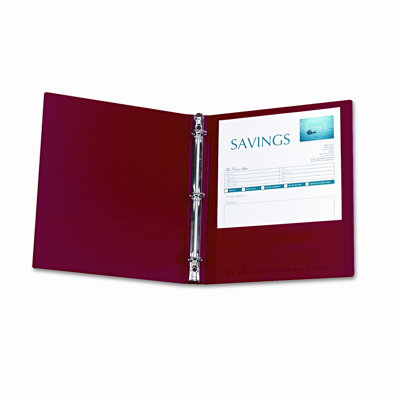 Avery Consumer Products Economy Round Ring Reference Binder, 1" Capacity, Red
