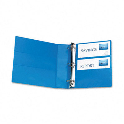 Avery Consumer Products Nonstick Heavy-Duty Locking Round Ring View Binder, 2in Cap, Light Blue                                                      