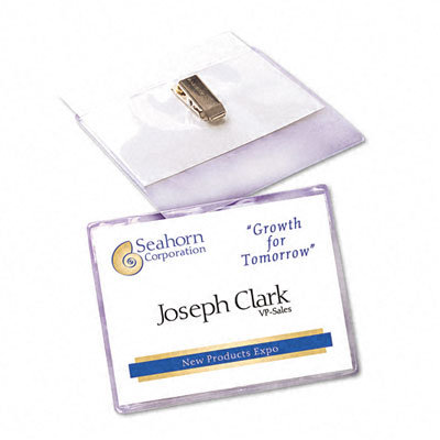 Avery Consumer Products Badge Holders with Laser/Inkjet Inserts, 40/Box