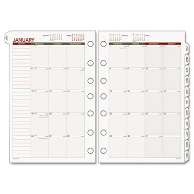 Day Runner Express Monthly Planning Pages Refill, 5-1/2 x 8-1/2, 2013